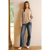 image:imageArachampCloz Womens Wool Blend Embroidery Floral Oversized Fit Sweater Trendy 2025Apricot