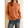image:imageArachampCloz Womens Wool Blend Embroidery Floral Oversized Fit Sweater Trendy 2025Orange