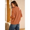 image:imageArachampCloz Womens Wool Blend Embroidery Floral Oversized Fit Sweater Trendy 2025Orange