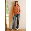 image:imageArachampCloz Womens Wool Blend Embroidery Floral Oversized Fit Sweater Trendy 2025Orange