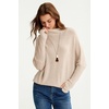 image:imageArachampCloz Womens Wool Blend Oversized Batwing Sleeve Fall Work SweaterBeige