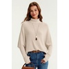 image:imageArachampCloz Womens Wool Blend Oversized Batwing Sleeve Fall Work SweaterBeige