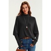 image:imageArachampCloz Womens Wool Blend Oversized Batwing Sleeve Fall Work SweaterBlack