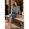 image:imageArachampCloz Womens Wool Blend Oversized Batwing Sleeve Fall Work SweaterHeather Gray