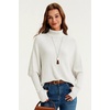 image:imageArachampCloz Womens Wool Blend Oversized Batwing Sleeve Fall Work SweaterWhite