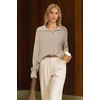 image:imageArachampCloz Womens Wool Blend Oversized Quarter Zip Fall Casual SweaterApricot