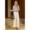 image:imageArachampCloz Womens Wool Blend Oversized Quarter Zip Fall Casual SweaterApricot