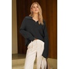 image:imageArachampCloz Womens Wool Blend Oversized Quarter Zip Fall Casual SweaterBlack