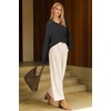 image:imageArachampCloz Womens Wool Blend Oversized Quarter Zip Fall Casual SweaterBlack