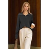 image:imageArachampCloz Womens Wool Blend Oversized Quarter Zip Fall Casual SweaterBlack