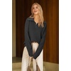 image:imageArachampCloz Womens Wool Blend Oversized Quarter Zip Fall Casual SweaterBlack
