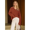 image:imageArachampCloz Womens Wool Blend Oversized Quarter Zip Fall Casual SweaterCaramel