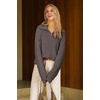 image:imageArachampCloz Womens Wool Blend Oversized Quarter Zip Fall Casual SweaterCoffee