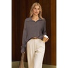 image:imageArachampCloz Womens Wool Blend Oversized Quarter Zip Fall Casual SweaterCoffee