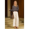 image:imageArachampCloz Womens Wool Blend Oversized Quarter Zip Fall Casual SweaterCoffee