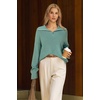 image:imageArachampCloz Womens Wool Blend Oversized Quarter Zip Fall Casual SweaterGrey Green
