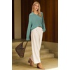 image:imageArachampCloz Womens Wool Blend Oversized Quarter Zip Fall Casual SweaterGrey Green