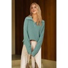 image:imageArachampCloz Womens Wool Blend Oversized Quarter Zip Fall Casual SweaterGrey Green