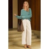 image:imageArachampCloz Womens Wool Blend Oversized Quarter Zip Fall Casual SweaterGrey Green