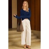image:imageArachampCloz Womens Wool Blend Oversized Quarter Zip Fall Casual SweaterNavy
