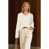 image:imageArachampCloz Womens Wool Blend Oversized Quarter Zip Fall Casual SweaterWhite