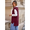 image:imageArachampCloz Womens Wool Blend Side Slit High Low Versatile V Neck Fall Sweater Vests 2025Dark Red