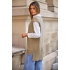 image:imageArachampCloz Womens Wool Blend Side Slit High Low Versatile V Neck Fall Sweater Vests 2025Khaki