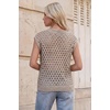 image:imageArachampCloz Womens Wool Blend Sleeveless Crochet Fall Casual Sweater VestCoffee