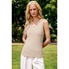 image:imageArachampCloz Womens Wool Blend Slim Fit V Neck Fall Work Sweater Tank TopsApricot