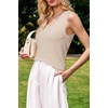 image:imageArachampCloz Womens Wool Blend Slim Fit V Neck Fall Work Sweater Tank TopsApricot