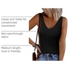 image:imageArachampCloz Womens Wool Blend Slim Fit V Neck Fall Work Sweater Tank TopsBlack
