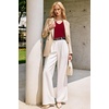 image:imageArachampCloz Womens Wool Blend Slim Fit V Neck Fall Work Sweater Tank TopsBurgundy Red