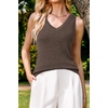 image:imageArachampCloz Womens Wool Blend Slim Fit V Neck Fall Work Sweater Tank TopsCoffee