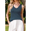 image:imageArachampCloz Womens Wool Blend Slim Fit V Neck Fall Work Sweater Tank TopsDark Blue