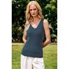 image:imageArachampCloz Womens Wool Blend Slim Fit V Neck Fall Work Sweater Tank TopsDark Blue