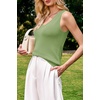 image:imageArachampCloz Womens Wool Blend Slim Fit V Neck Fall Work Sweater Tank TopsLeaves Green