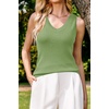 image:imageArachampCloz Womens Wool Blend Slim Fit V Neck Fall Work Sweater Tank TopsLeaves Green