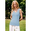 image:imageArachampCloz Womens Wool Blend Slim Fit V Neck Fall Work Sweater Tank TopsLight Blue