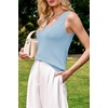 image:imageArachampCloz Womens Wool Blend Slim Fit V Neck Fall Work Sweater Tank TopsLight Blue