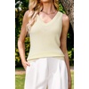 image:imageArachampCloz Womens Wool Blend Slim Fit V Neck Fall Work Sweater Tank TopsOffwhite Cream