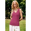 image:imageArachampCloz Womens Wool Blend Slim Fit V Neck Fall Work Sweater Tank TopsRose Red