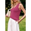 image:imageArachampCloz Womens Wool Blend Slim Fit V Neck Fall Work Sweater Tank TopsRose Red