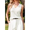 image:imageArachampCloz Womens Wool Blend Slim Fit V Neck Fall Work Sweater Tank TopsWhite