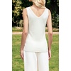 image:imageArachampCloz Womens Wool Blend Slim Fit V Neck Fall Work Sweater Tank TopsWhite