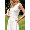 image:imageArachampCloz Womens Wool Blend Slim Fit V Neck Fall Work Sweater Tank TopsWhite