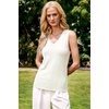 image:imageArachampCloz Womens Wool Blend Slim Fit V Neck Fall Work Sweater Tank TopsWhite