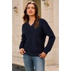 image:imageArachampCloz Womens Wool Blend Sweaters V Neck Winter Business Casual Outfits Warm Tops 2026Navy