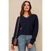 image:imageArachampCloz Womens Wool Blend Sweaters V Neck Winter Business Casual Outfits Warm Tops 2026Navy