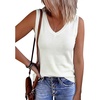 image:imageArachampCloz Womens Wool Blend Slim Fit V Neck Fall Work Sweater Tank TopsWhite