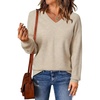 image:imageArachampCloz Womens Wool Blend Sweaters V Neck Winter Business Casual Outfits Warm Tops 2026Apricot